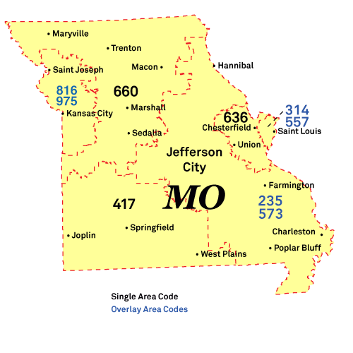 Chicago, Illinois Area Code Map